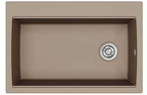 Granitový dřez HELIKA TQL100 – barva Mocha (teplá hnědá)