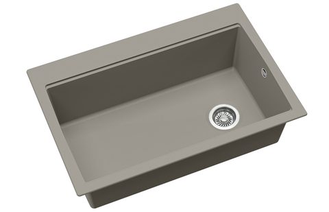 Granitový dřez HELIKA TQL100 – barva Argent (stříbrošedá)
